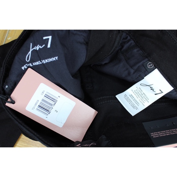 NEW JEN7 by 7 For All Mankind Petite Ankle Skinny Black Jeans 2P - Picture 13 of 13